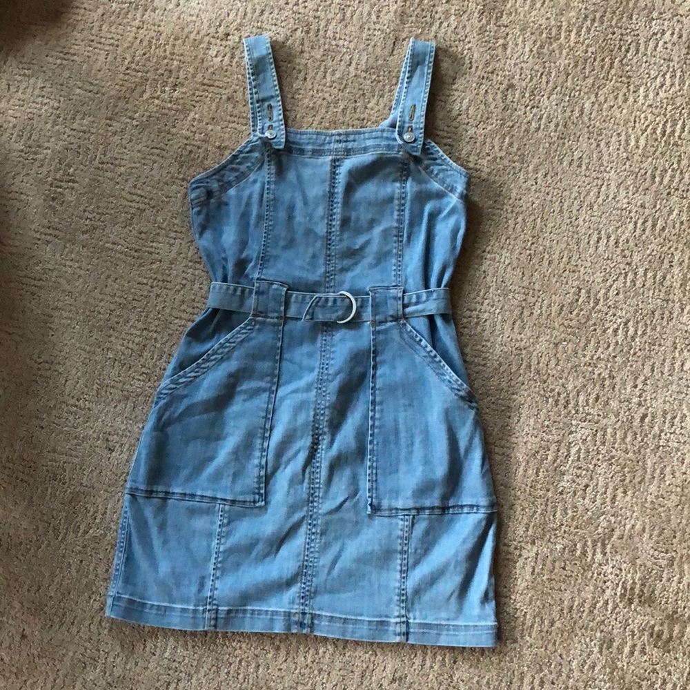 Super stretch denim overall dress size 8